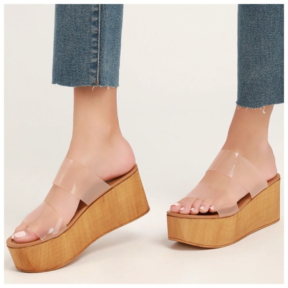 NEW Steve Madden Confession Wedge Sandal Sz 38